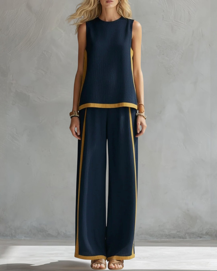 Layla | Elegante Mouwloze en Brede Broek Set