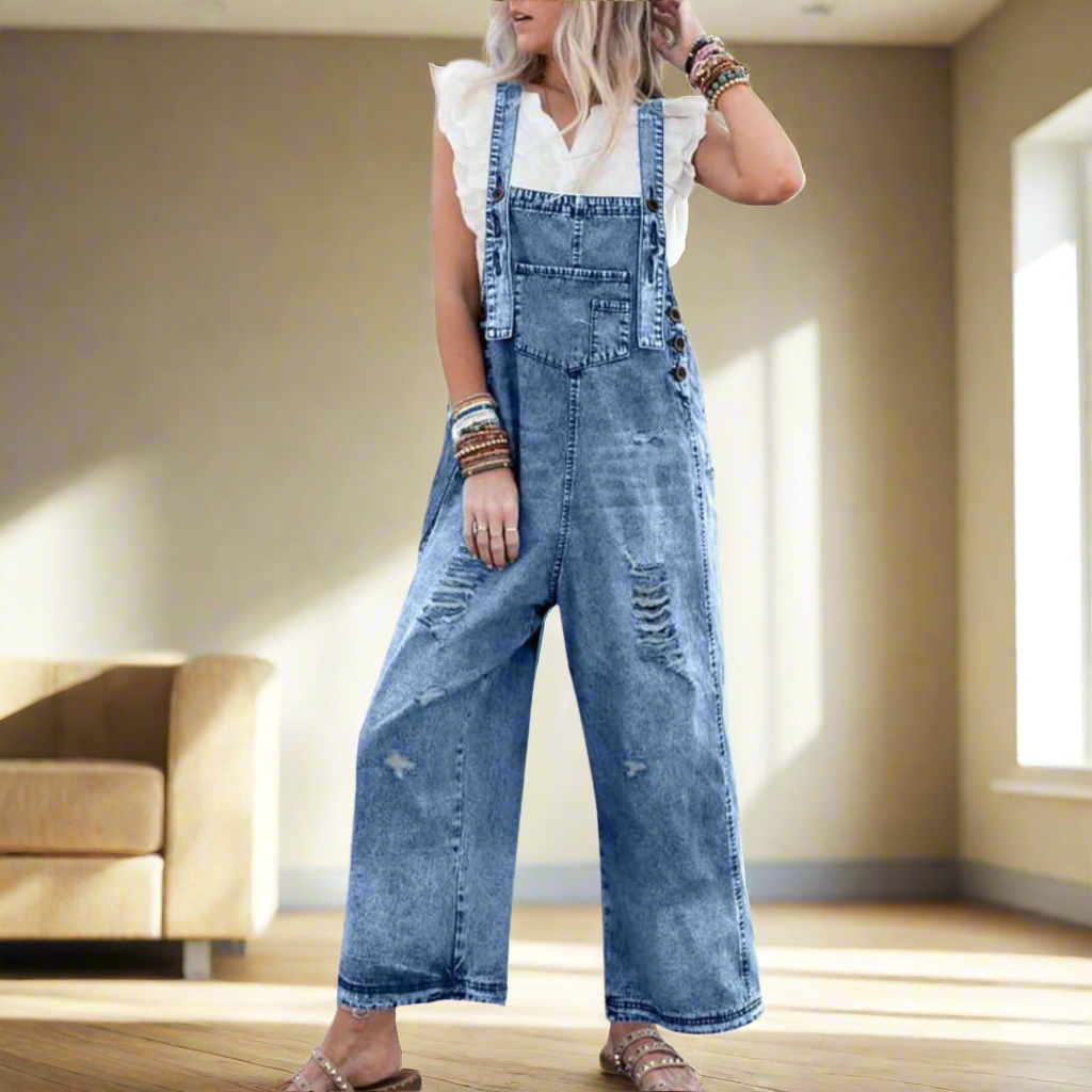 Carmelita | Premium Vintage Stijl Effen Jumpsuit