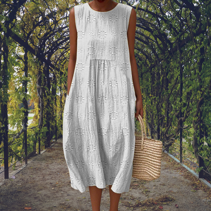 Ruby | Elegante Mouwloze Pocket Jurk