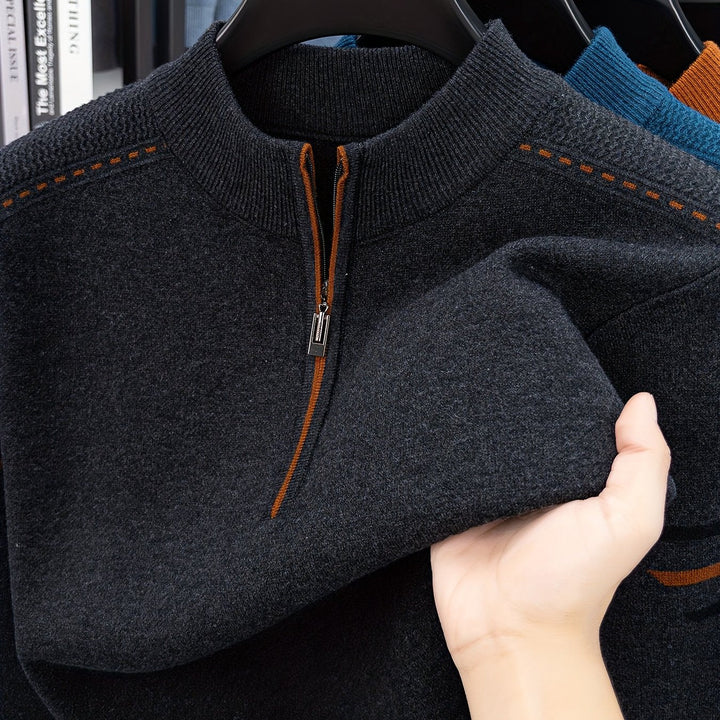 Nathan | Half-Zip Mock Neck Sweater