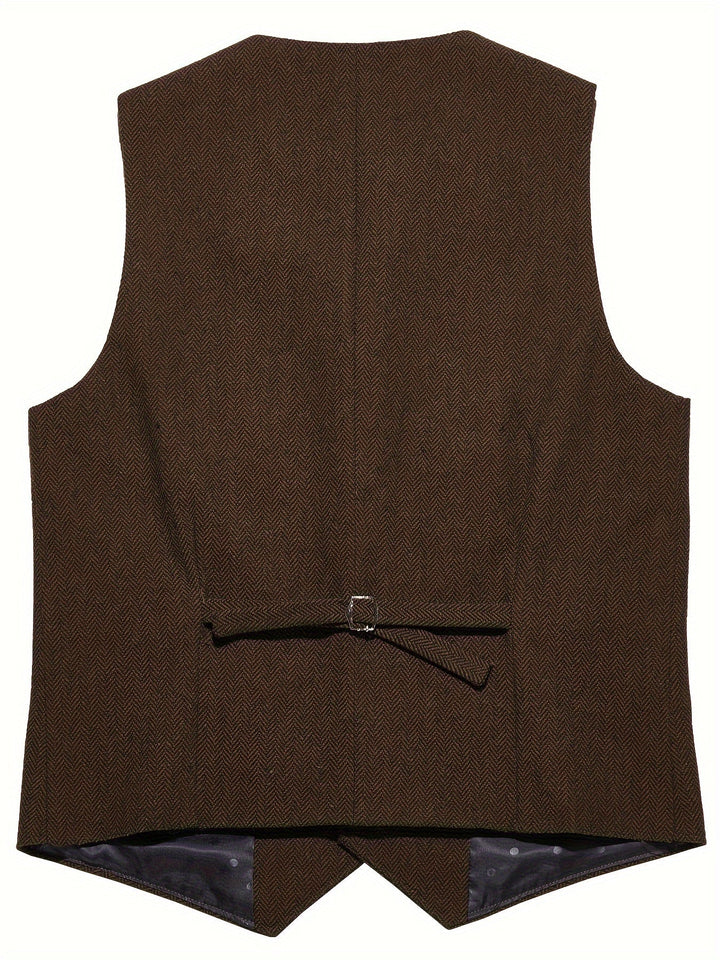 Byron | Verfijnde Haringbone Gilet