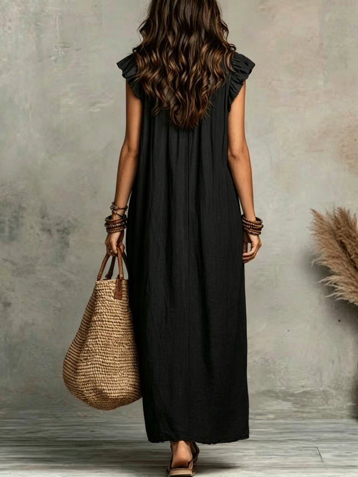 Marisol | Ruffled Bohemian Maxi Jurk
