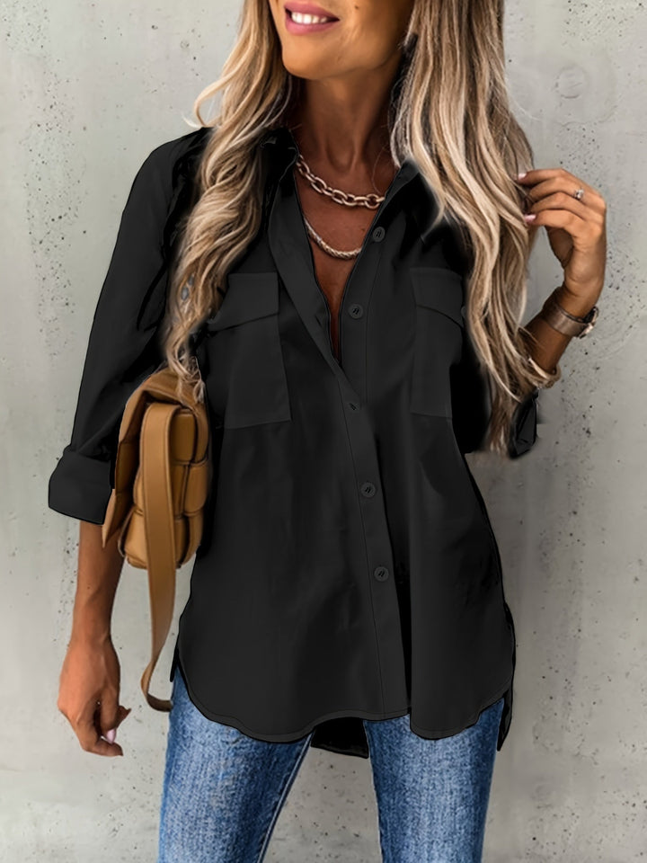 Katherine | Ontspannen Knop-Front Shirt