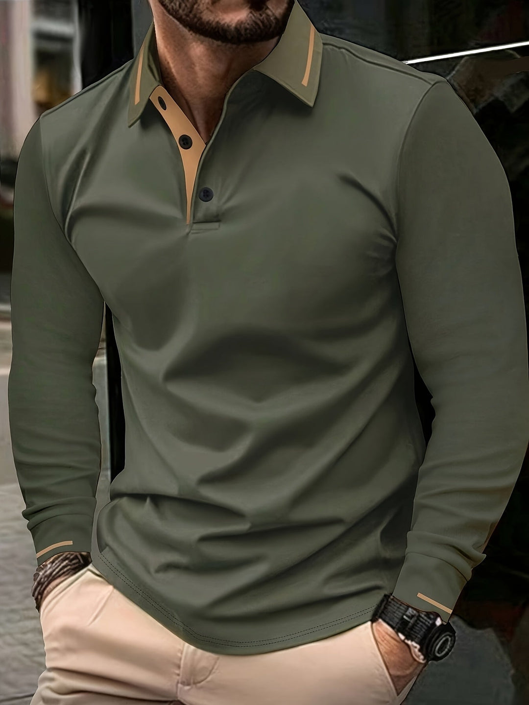 Dalton | Verfijnde Lange Mouwen Polo Shirt