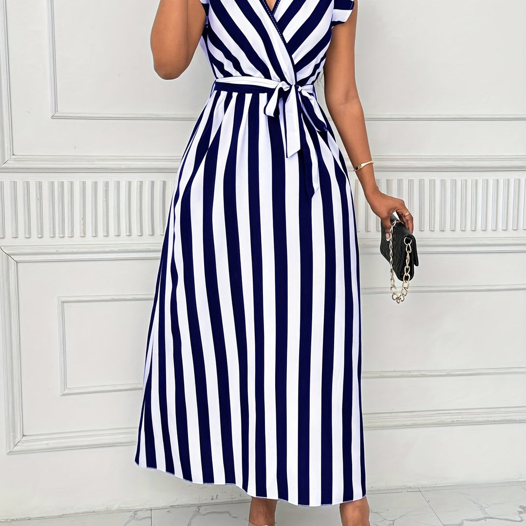 Cordelia | Ruffle-Sleeve Wrap Maxi Jurk