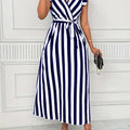 Cordelia | Ruffle-Sleeve Wrap Maxi Jurk