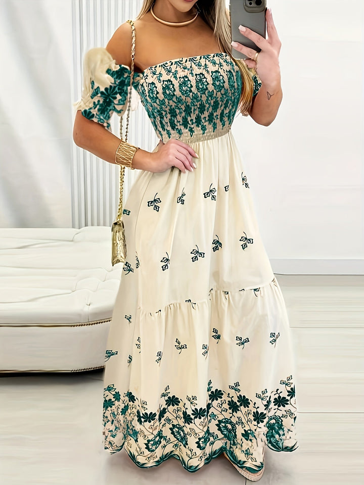 Seraphina | Off-Shoulder Bloemen Maxi Jurk