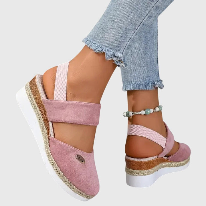 Ruth | Gevoerde Wedge Sandalen