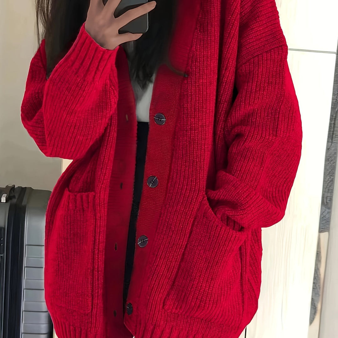 Maisie | Ontspannen Knop-Front Cardigan