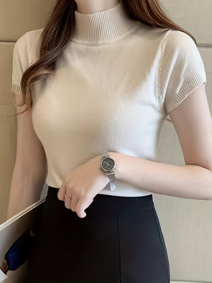 Della | Verfijnde Mock-Neck Top