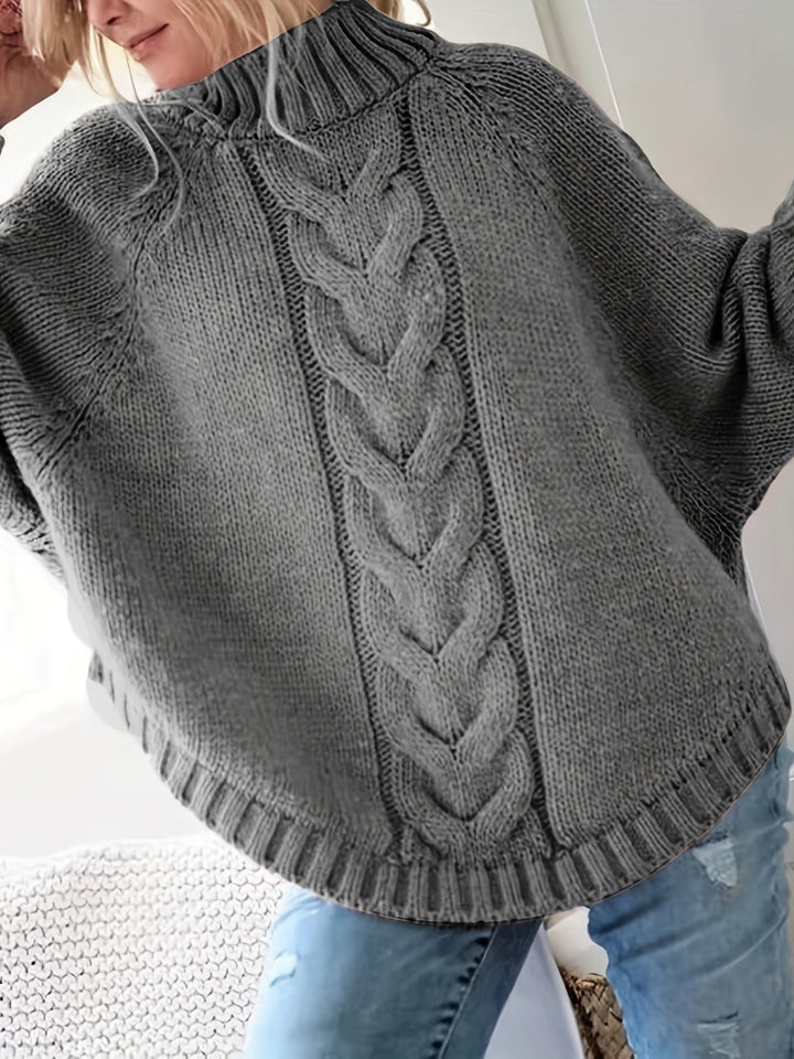 Gwendolyn | Kabelgebreide Hoge-Neck Trui