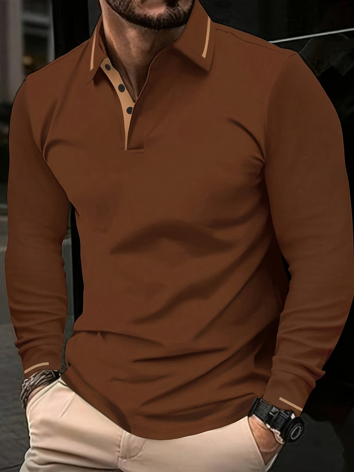 Dalton | Verfijnde Lange Mouwen Polo Shirt