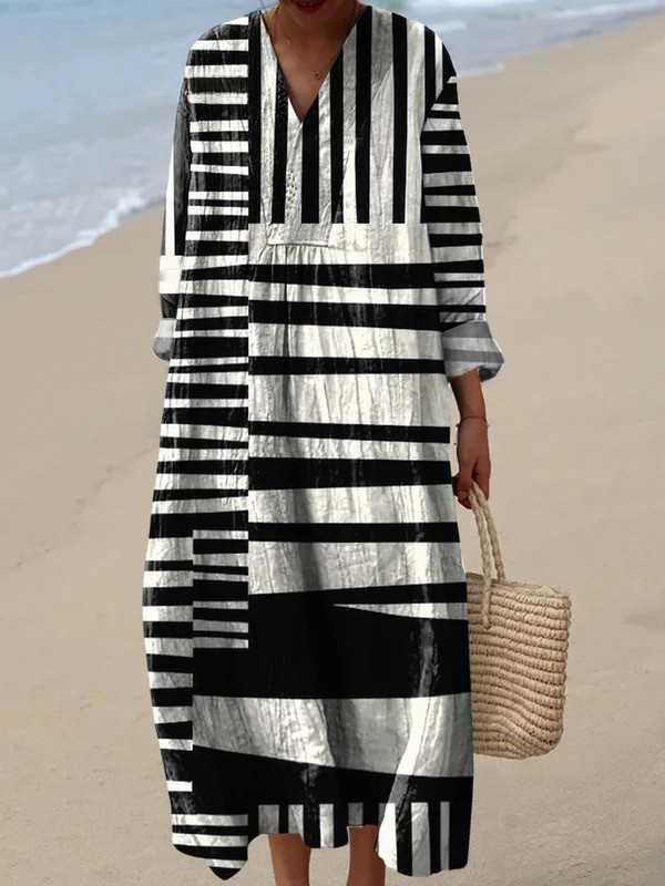 Rosalind | Stijlvolle Abstracte Patroon Jurk