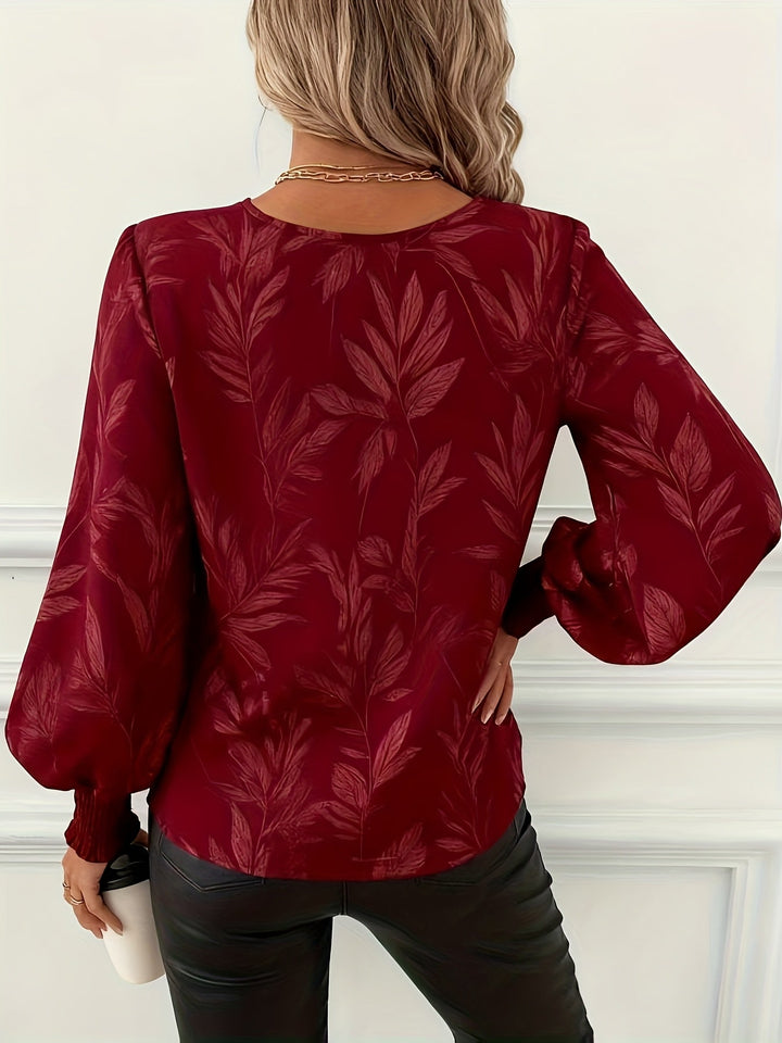 Elena | Botanische V-Hals Blouse