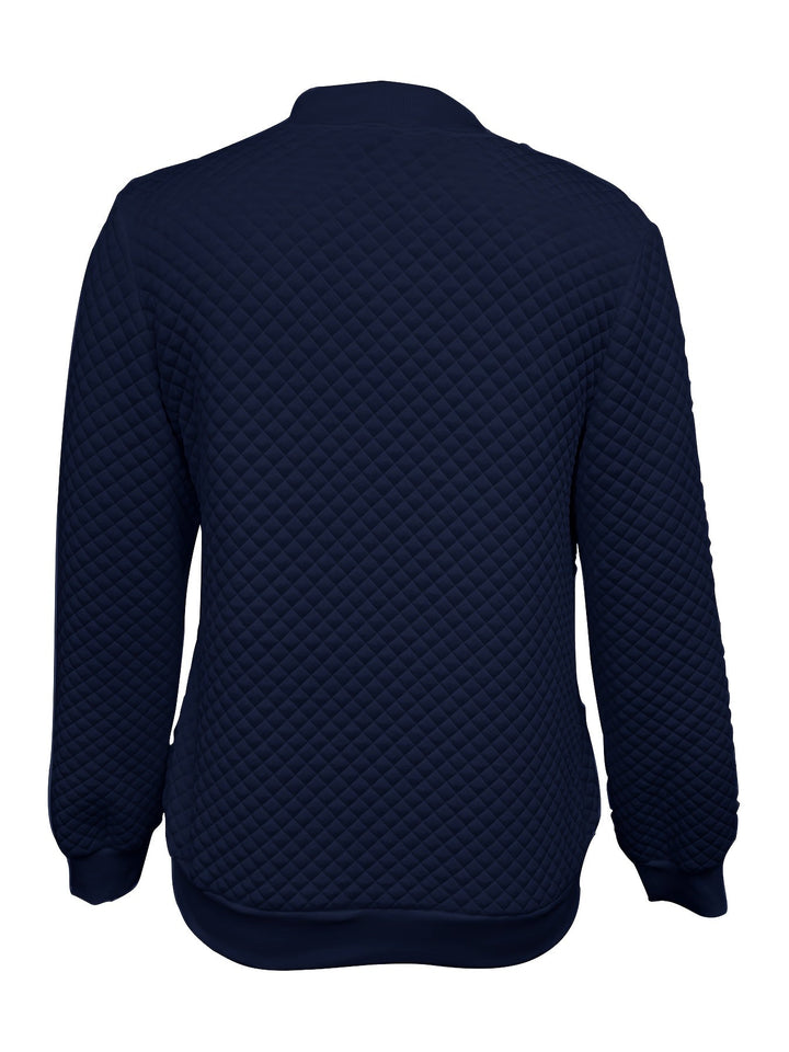 Carolyn | Gequiltte Textuur Baseball Jacket