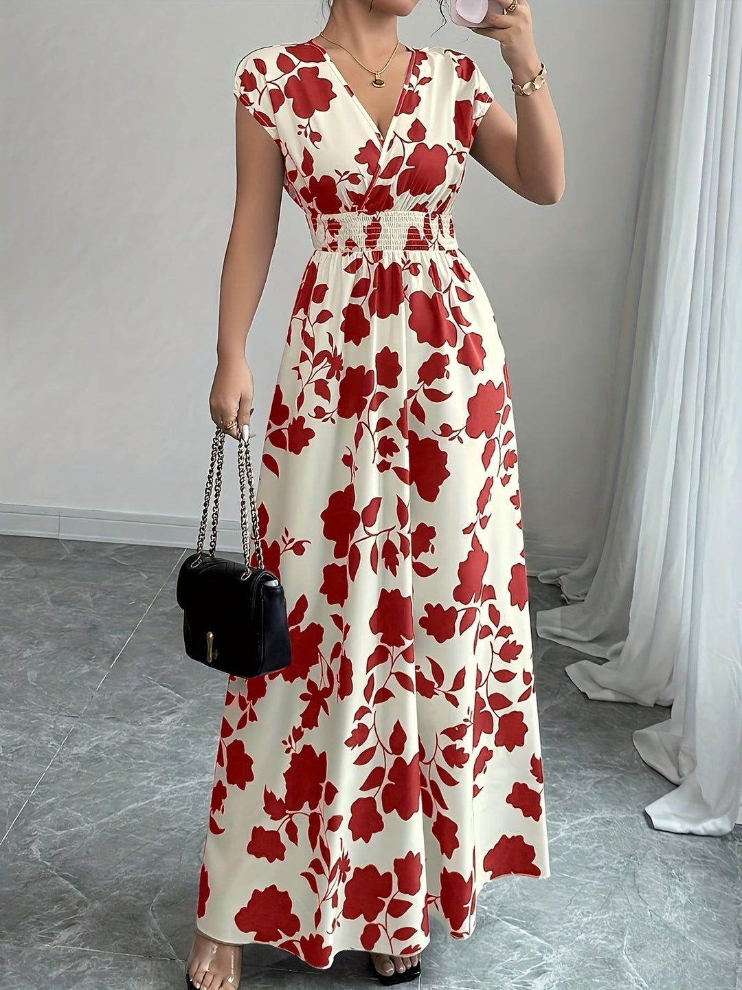 Delilah | Vloeiende Bloemen Maxi Jurk