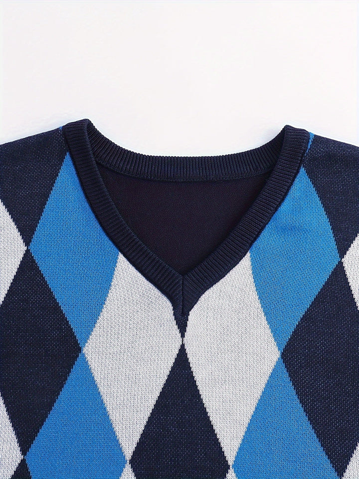 Chandler | Klassieke Argyle Trui Vest