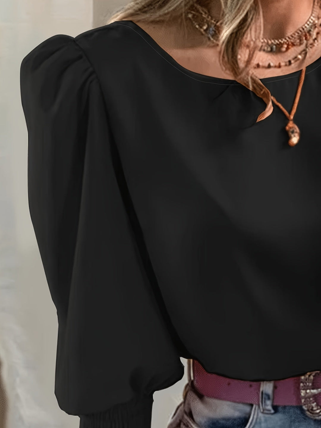 Ellen | Blouse met Pofmouwen