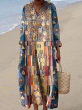 Isadora | Abstract Geometrisch Patroon Jurk