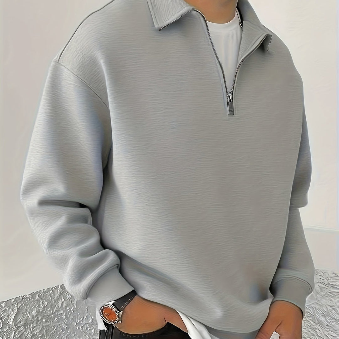 Nathaniel | Gezellige Half-Zip Sweatshirt