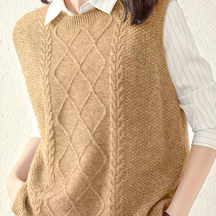 Brooke | Kabelgebreide Sweater Vest