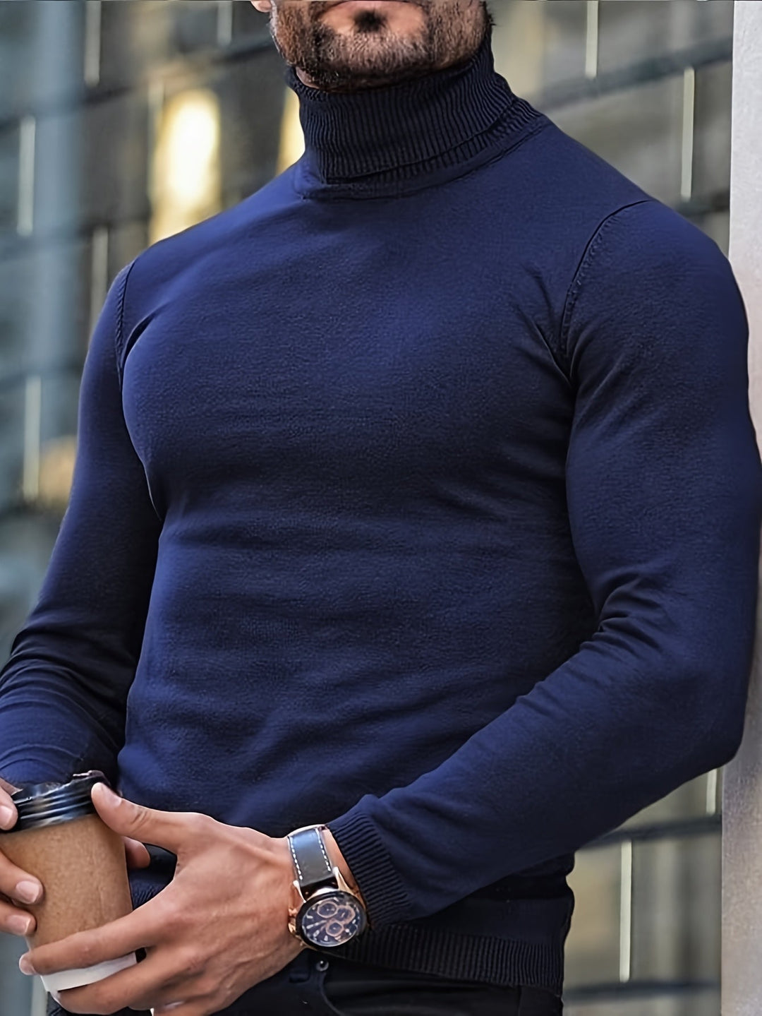 Dominic | Verfijnde Hoge Hals Turtleneck