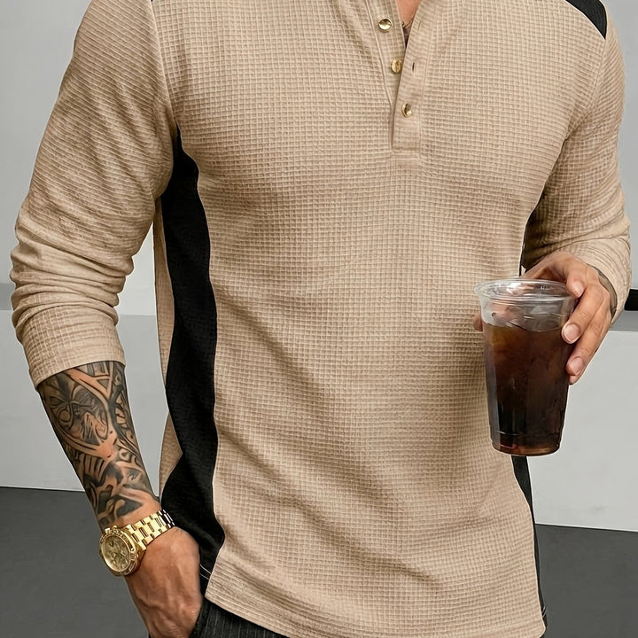 Curtis | Getextureerde Lange Mouwen Henley