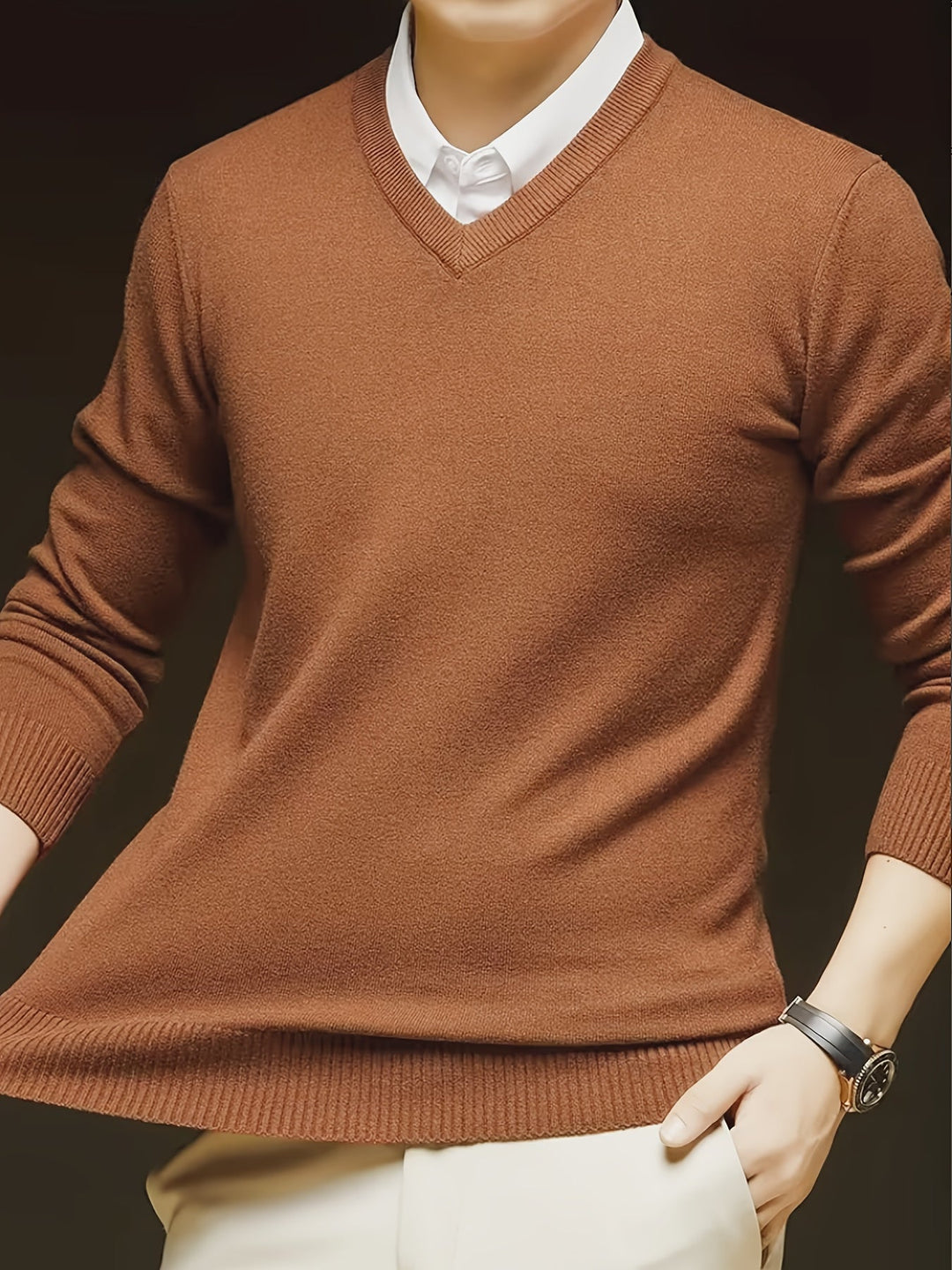 Emory | Klassieke V-hals Pullover