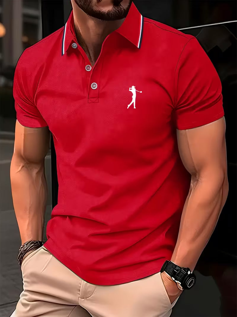 Arnold | Casual Korte Mouwen Golf Gedrukt Shirt