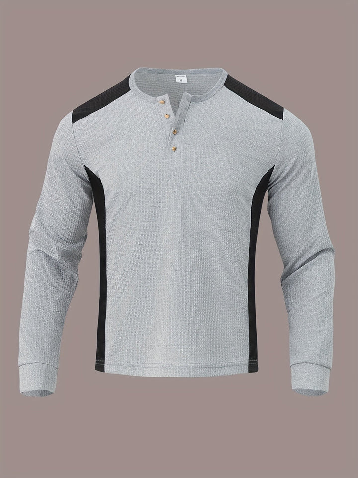 Curtis | Getextureerde Lange Mouwen Henley