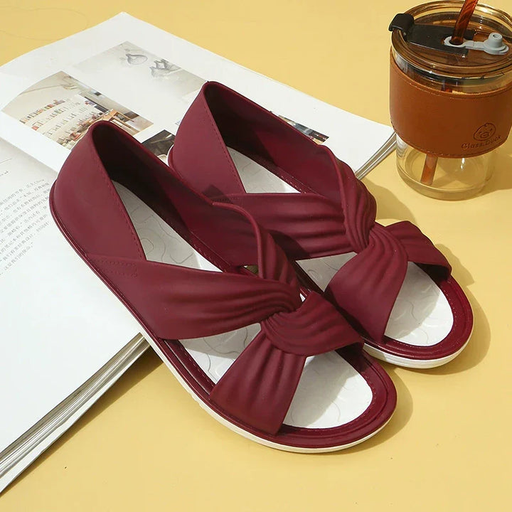 Elena | Gevoerde Cross-Strap Sandalen