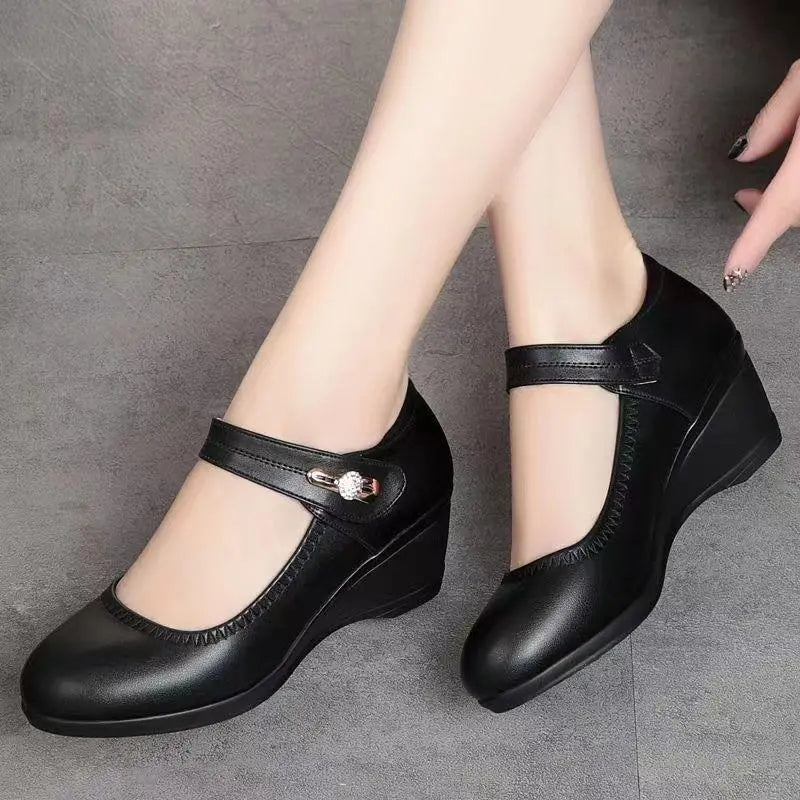 Monica | Elegante Comfort Schoenen met Middelhoog Hak