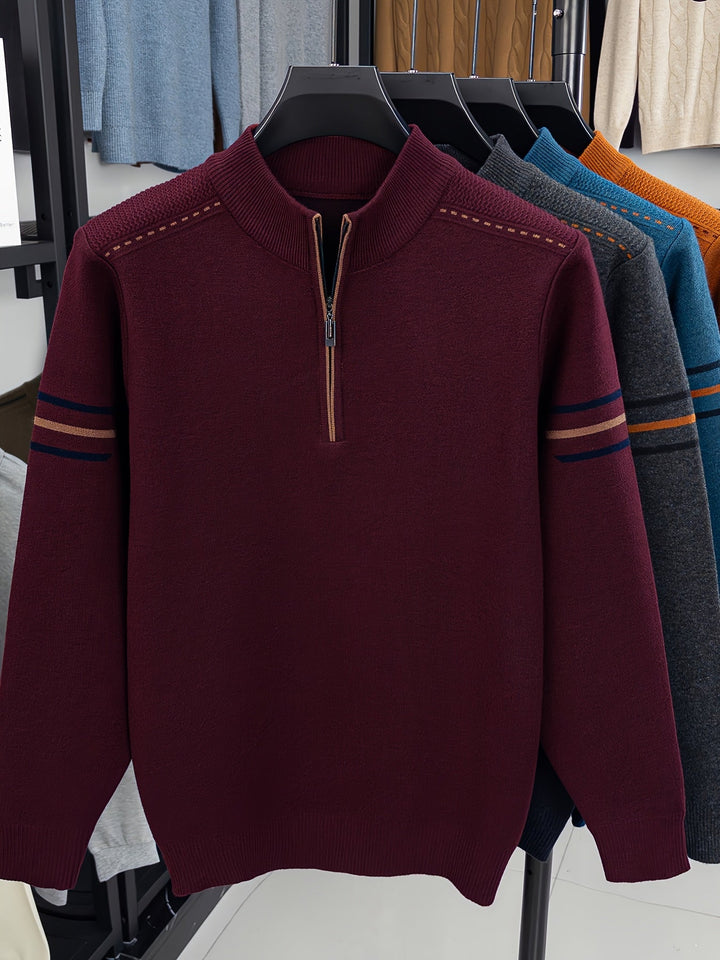 Nathan | Half-Zip Mock Neck Sweater