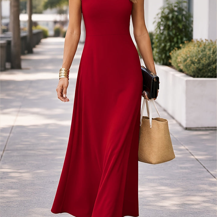 Clarissa | Mouwloze Vloeiende Maxi Jurk
