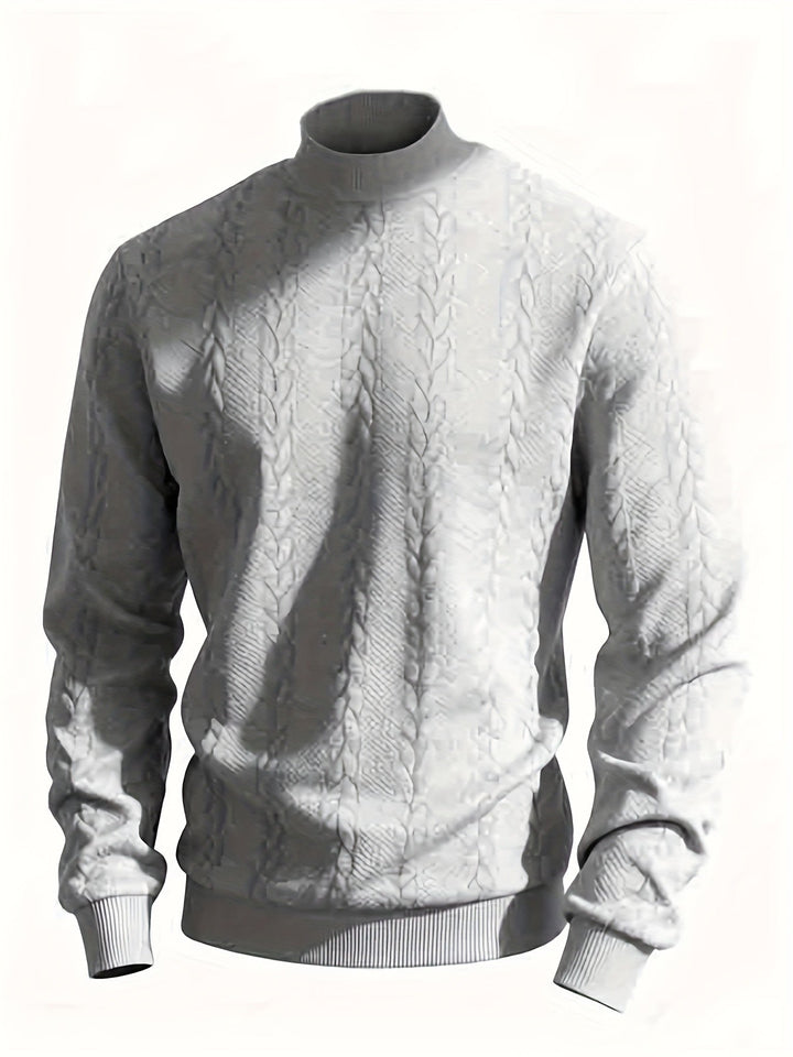 Merritt | Textured High-Neck Sweatshirt