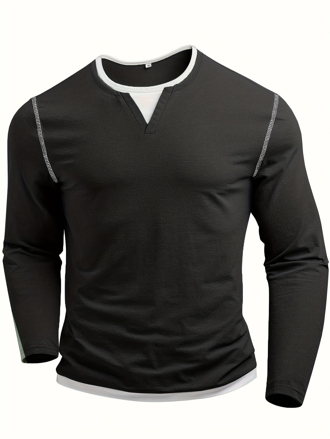 Nathan | Verfijnde Notch-Neck Henley Shirt