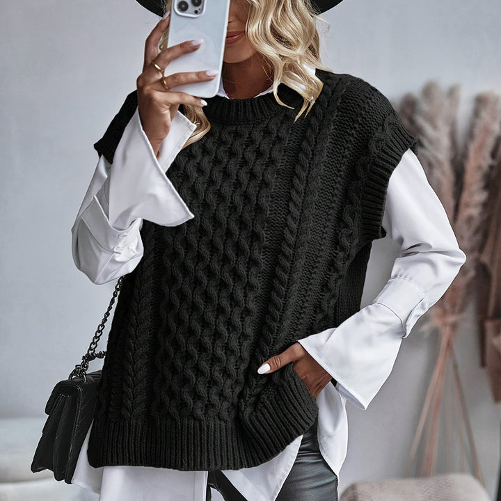 Bridget | Gezellige Kabelgebreide Sweater Vest