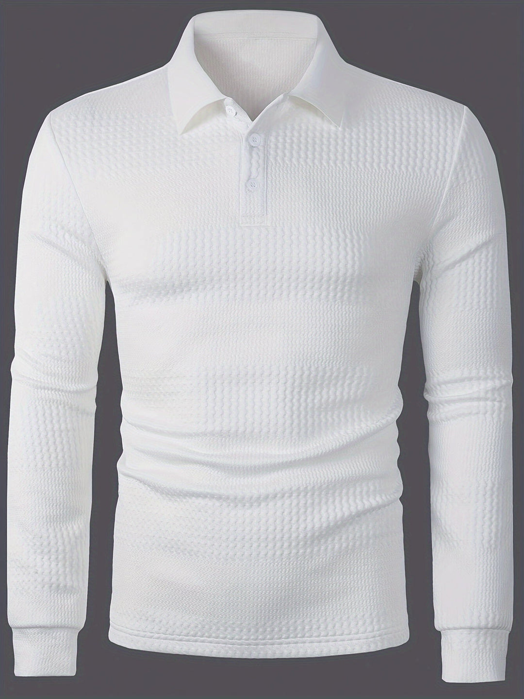 Fletcher | Textured Longsleeve Polo Shirt