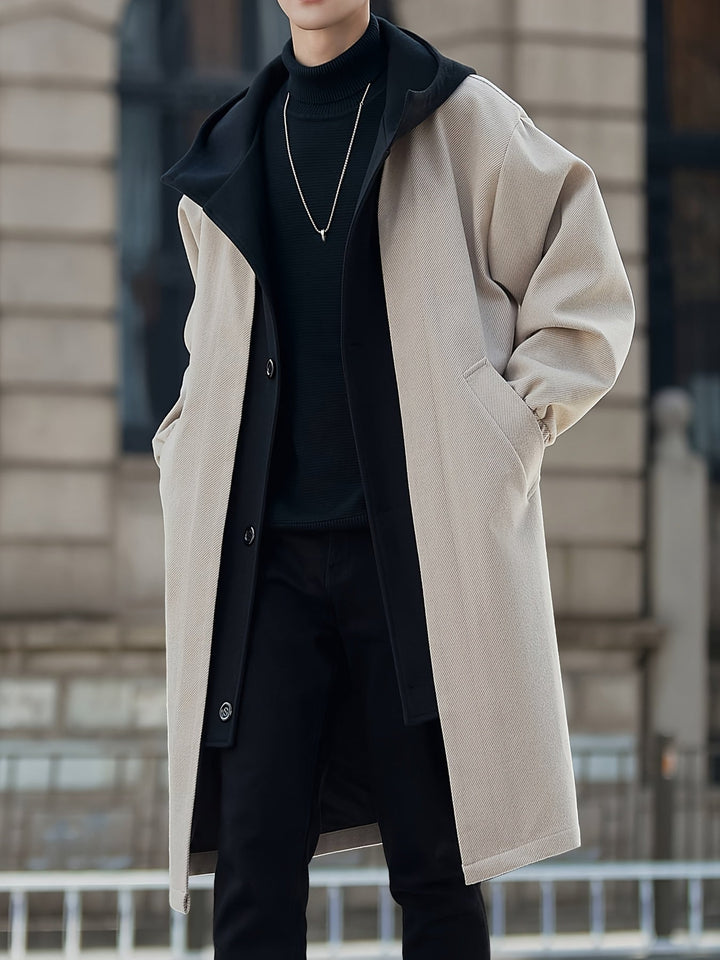 Harrison | Verfijnde Lange Hooded Coat