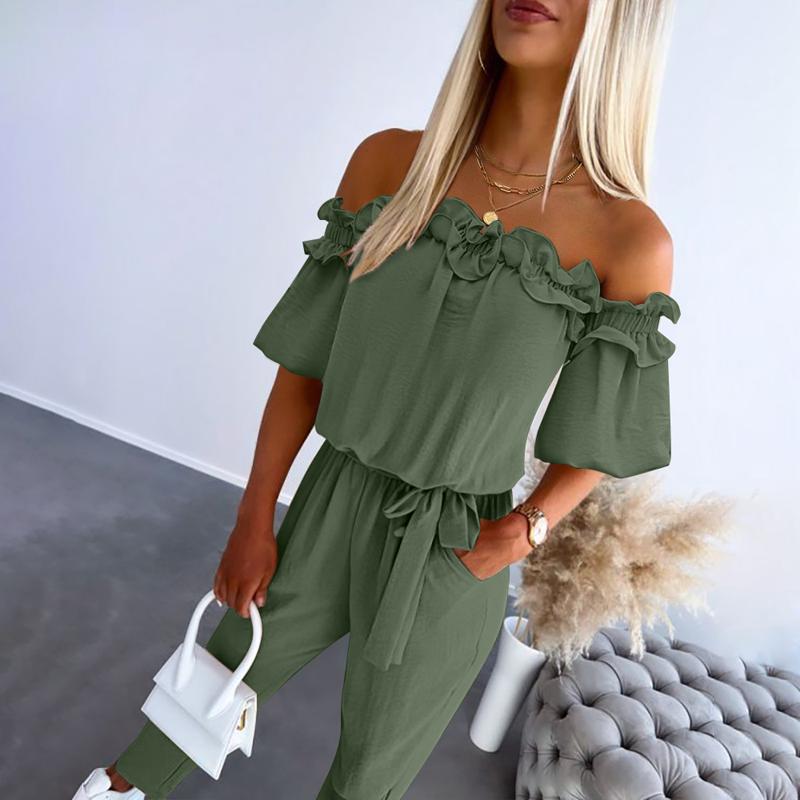 Carmella | Stijlvolle Off Shoulder Taille-Tie Jumpsuit