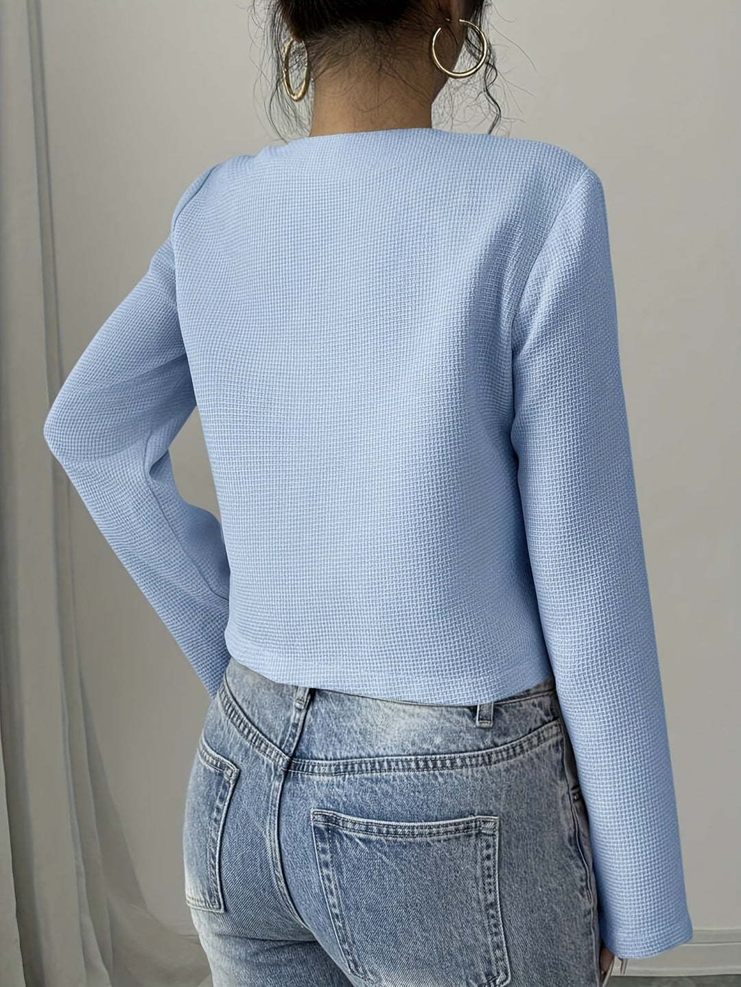 Odette | Cropped Jacket met Strikdetail