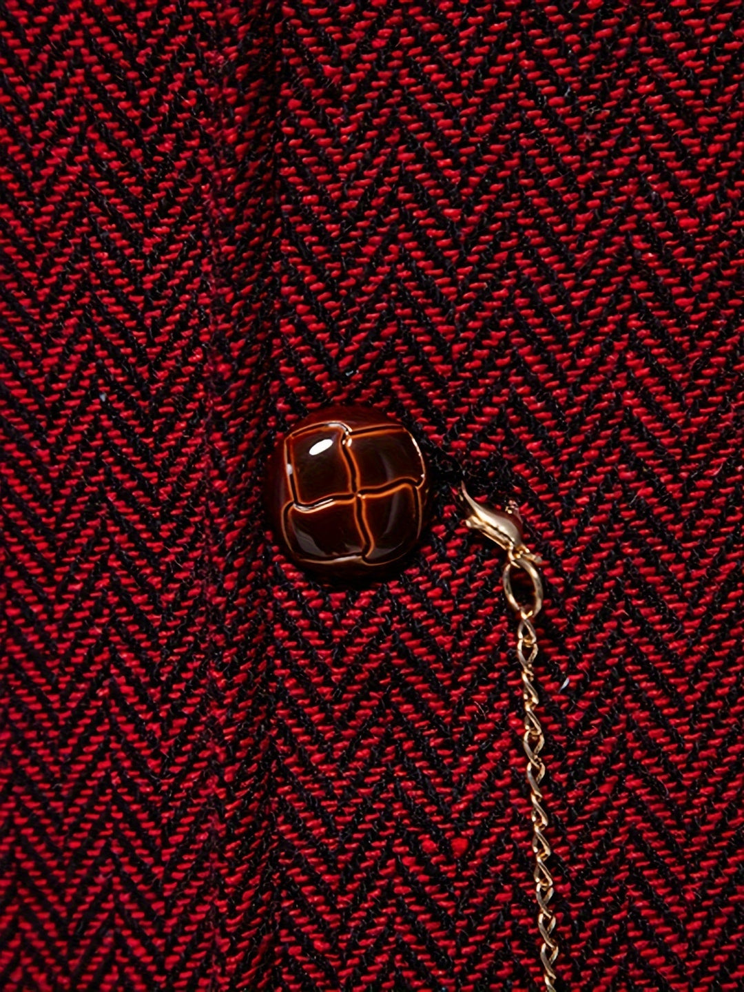 Edmund | Haringbone Effen Gilet