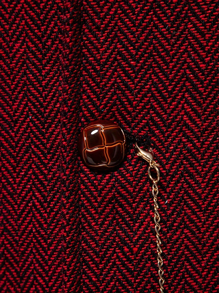 Edmund | Haringbone Effen Gilet