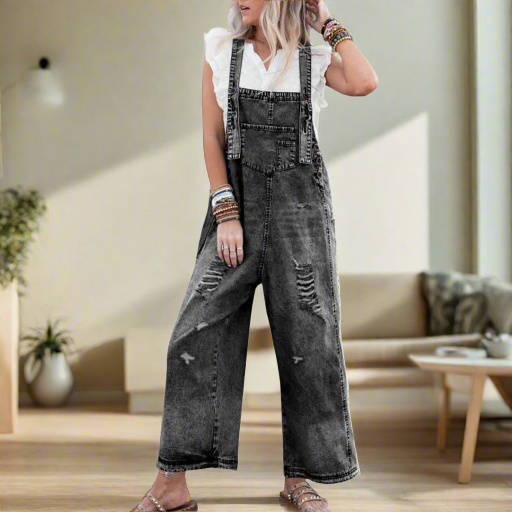Carmelita | Premium Vintage Stijl Effen Jumpsuit