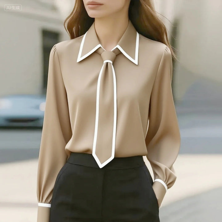Adelina | Contrast Strik Blouse