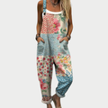 Adriana | Stijlvolle Multi Floral Patch Jumpsuit