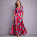Emilia | Elegante Maxi Jurk met Middellange Mouwen