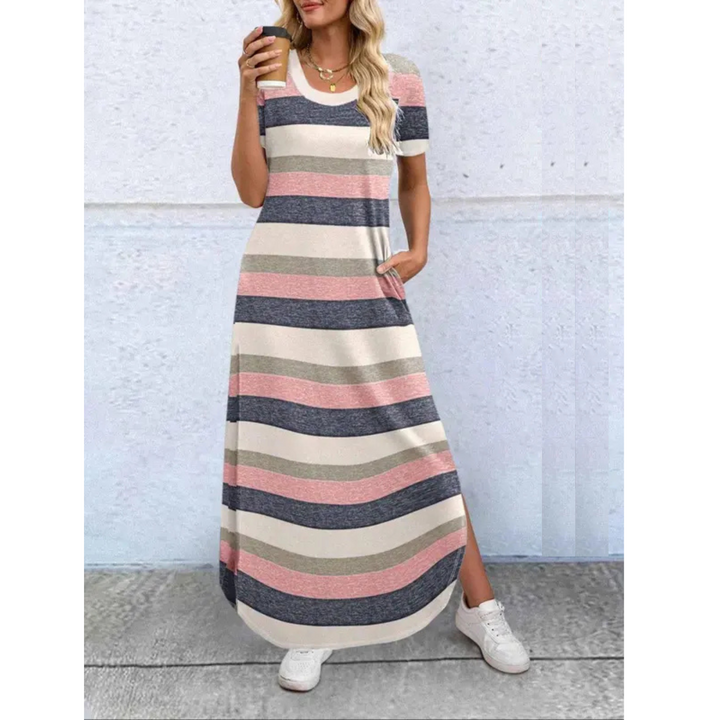 Kaylee | Casual Zomer Ronde Hals Maxi Jurk