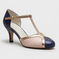 Veronica | Klassieke T-Strap Gesloten Neus Hakken