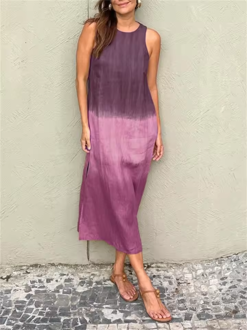 Katie | Mouwloze Zomerjurk met Ronde Hals